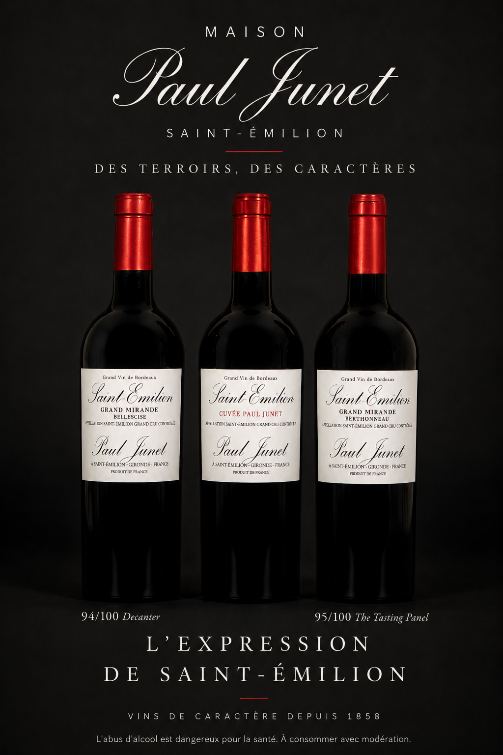 Coffret Découverte Saint-Émilion Grand Cru — 3 bouteilles (port offert)